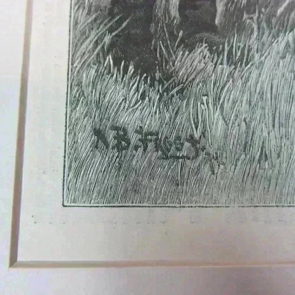 Art Print Hunting Gun-Shy Scared Dog Black Hunter Harpers Weekly Antique 1880 - Picture 8 of 12